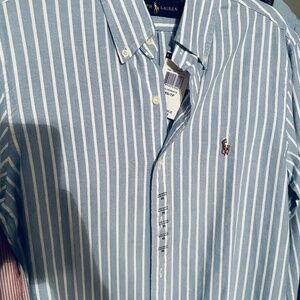 New blue striped Ralph Lauren Oxford XS